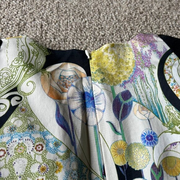 Etro Size 46 Made in Italy Art to Wear Art Deco Dress - Picture 6 of 11